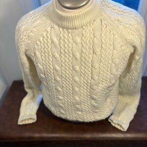 Kmart vintage 70s Cream Acrylic Knit Sweater made in Taiwan